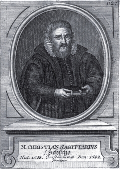 Der kurschsische Hofprediger Christian Schtz. Aus: Johann Andreas Gleich: Annales Ecclesiastici [...]. Dresden und Leipzig 1730